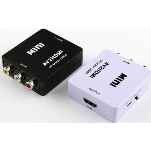 AV To HDMI HD Converter Box RCA To HDMI Audio Video Adapter RCA AV/CVSB L/R Video 1080P HDMI2AV Support NTSC PAL Splitter