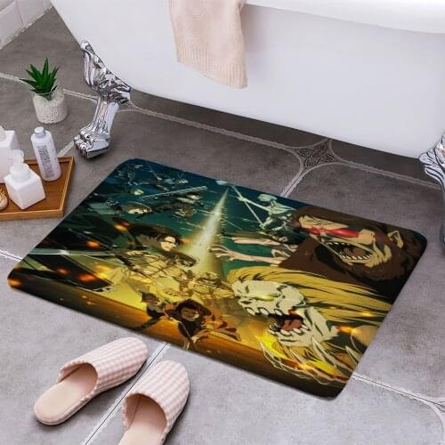 Attack on Titan Season 4 Cheaper Anti-slip Modern Area Rugs Living Room Balcony Bathroom Printed Carpet Doormat Hallway Bath Mat