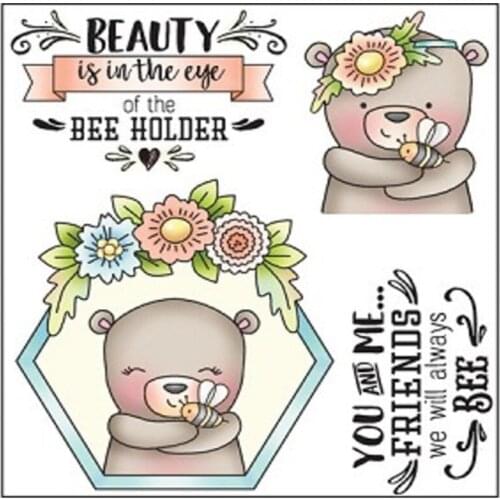 The bear Transparent Clear Silicone Stamp/Seal for DIY scrapbooking/photo album Decorative clear stamps