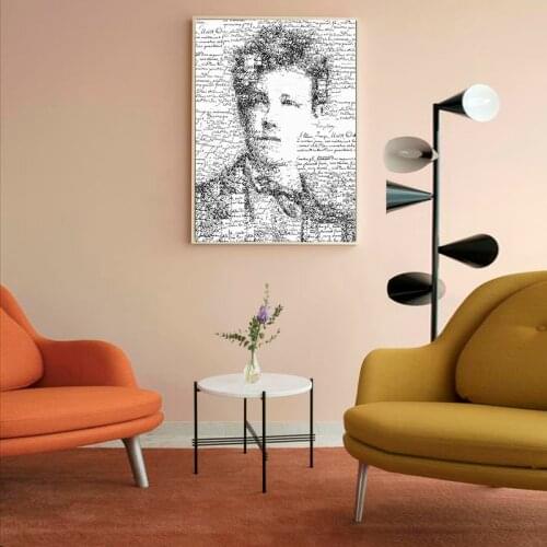 Modern Decor Wall Art Portrait Canvas Painting Picture arthur rimbaud The poet Posters On The Wall Picture For Living Room
