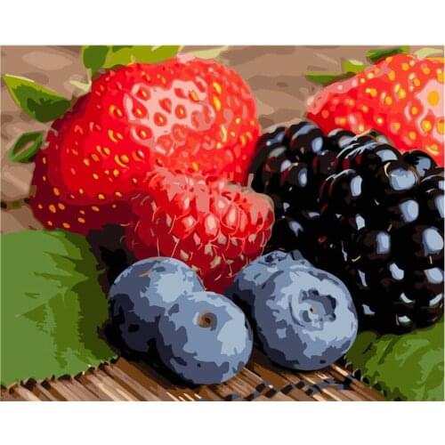 Home Decoration Wall Painting Factory Wholesale Accept Booking Fresh And Tasty Fruits Painting By Numbers