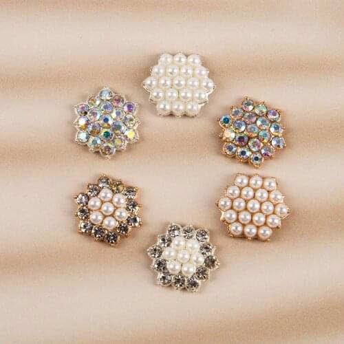 10pcs/ set Shiny Alloy Rhinestone Pearl Jewelry Decorations Holiday Handmade Creative Products Accessories