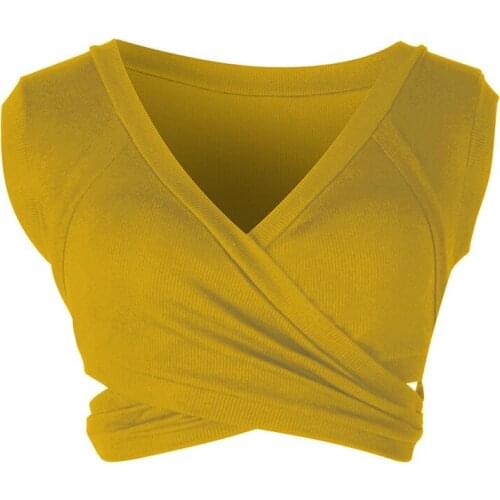 Sleeveless Short Top Women Sexy V Neck Tank Crop Top White Tank Tops Women Summer Tops for Women 2020 Top Femme