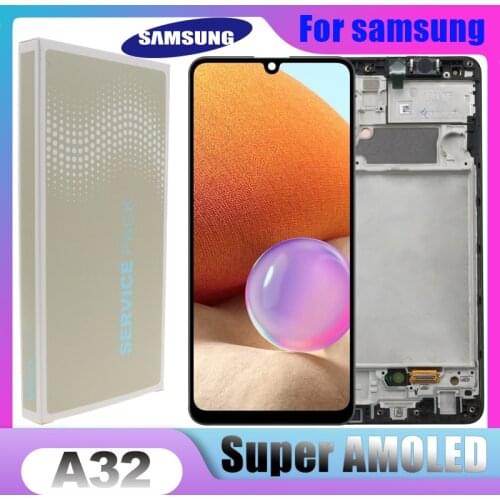 6.4'' Super AMOLED A32 LCD For Samsung Galaxy A32 A325 A325F A325M LCD Display Touch Screen Digitizer Assembly Replacement Parts