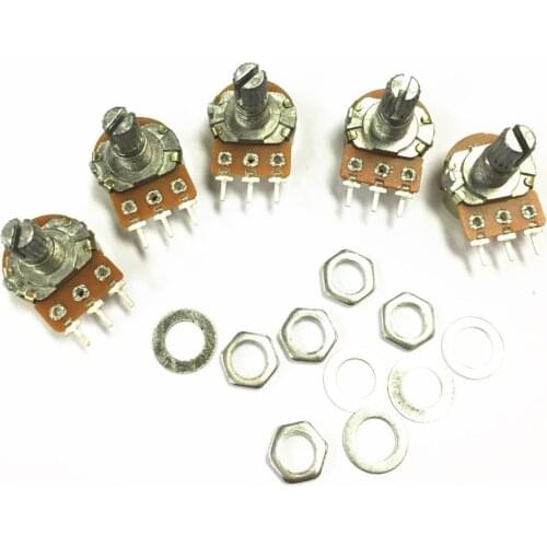 100PCS/LOT single joint potentiometer B Type WH148 B1M 1M Linear Taper Rotary Potentiometer Pots Shaft 15mm(Match Screws)