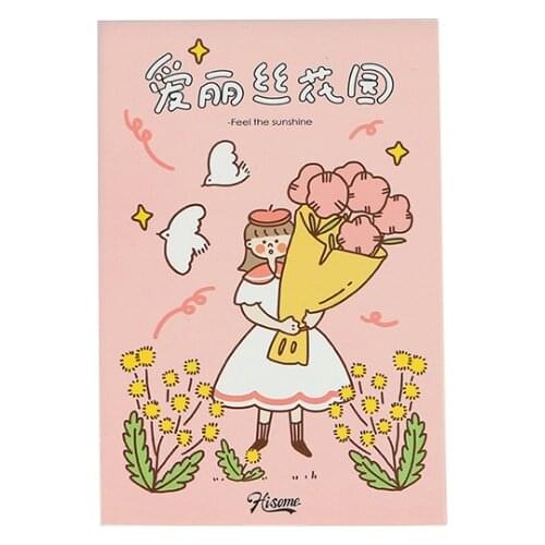 146mmx96mm girl garden paper postcard(1pack=30pieces)