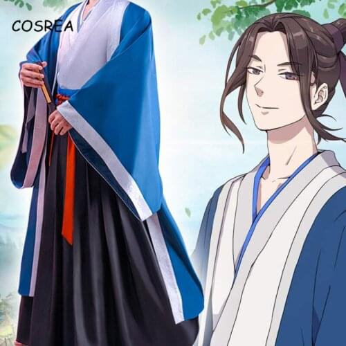 Anime Hundred Demon Spectrum Liu gong zi Cosplay Costume Ancient Chinese Hanfu Cosplay Wig Clothes Set Halloween Carnival Party