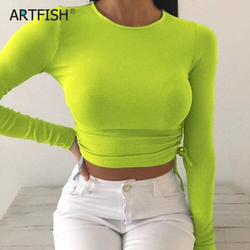 Женские укороченные футболки Artfish China At AliExpress