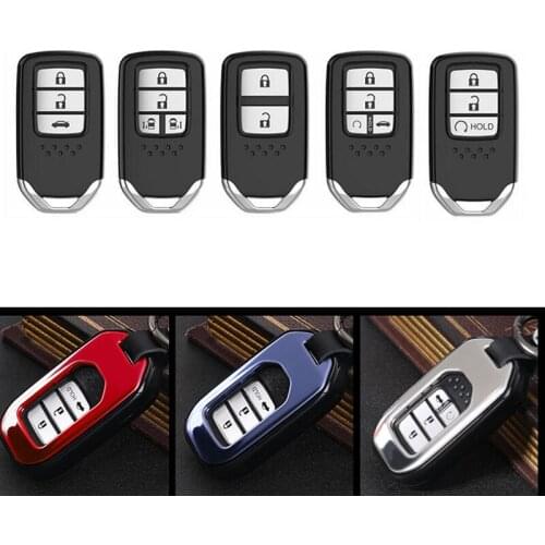 Car Key Shell Cover Trim for Honda CRV 2017 2018 2019 Smart Remote Control Key Set Buckle Shell Key Case Metal Key Shell Buckle