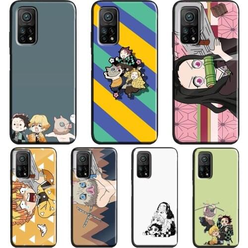 Tanjiro Zenitsu Inosuke Kimetsu No Yaiba For Xiaomi Mi 10T Pro 9 10 Lite Mi 11 Lite Ultra Case For POCO X3 Pro M3 F1 F2 F3 Cover