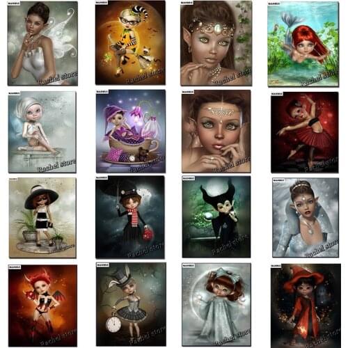 Diy Diamond Painting Cross Stitch Kits Diamond Mosaic Elf fairyl Full Square Diamond And Round Diamond Embroidery MH21002