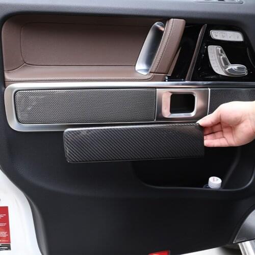 For Mercedes-Benz G-Class 19-20 Car Modification Real Carbon Fiber Door Trim Panel Protection Sticker Car Interior Accessories