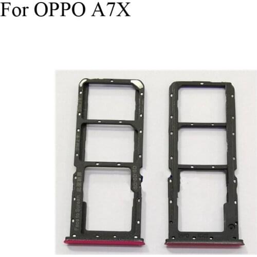 For Oppo A7X New Original Sim Card Holder Tray Card Slot For Oppo A7 X Sim Card Holder Replacement OPPOA7X