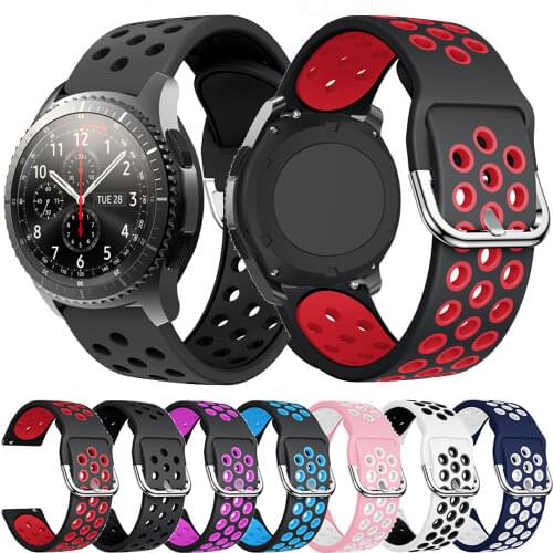 Double Color Silicone Strap For Samsung Galaxy Watch 3 45MM/45MM LTE Smart Wristband 22MM Replace Bracelets For Gear S3 Correa