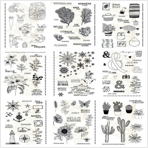 French clear stamp /Seal for DIY scrapbooking/photo album Decorative clear stamp sheets A458