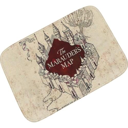 Harry World Marauders Map Rug Doormat Floor Mat Carpet For Living Room 3D Print Home Decoration Bedroom Soft Sofa Rug