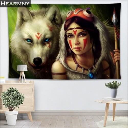 Custom Mononoke Hime Wall Tapestry Home Decorations Wall Hanging Forest Tapestries For Bedroom 130x150CM,140x250CM
