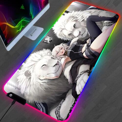 Gamer Keyboard PC Gamer Cabinet Varmilo Gamers Accessories Xxl Mouse Pad Anime Gaming Laptop Mausepad RGB Hololive Desk Mat Rug