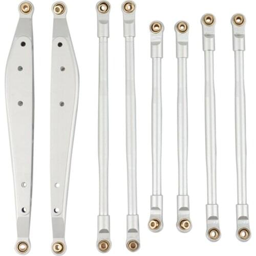 8 Pcs Metal Link Rod Linkage Rear Trailing Arm Set for AXIAL RBX10 Ryft 1/10 RC Crawler Upgrade Parts Accessories