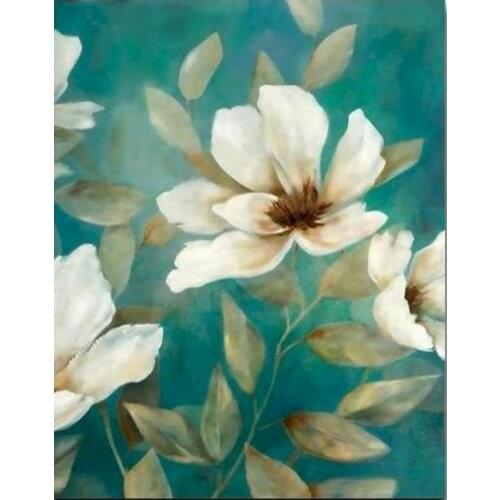 Lotus Painting By Numbers For Adults DIY kits Handmade Canvas Acrylic Paints Drawing Oil Pictures Coloring By Numbers Decor Art