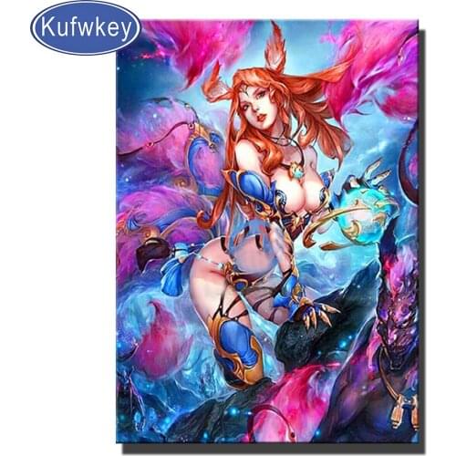 Cartoon Anime Girl Full Drill 5D DIY Diamond Painting sexy fairy woman Diamond Embroidery mosaic diamond Stitch home Decor art