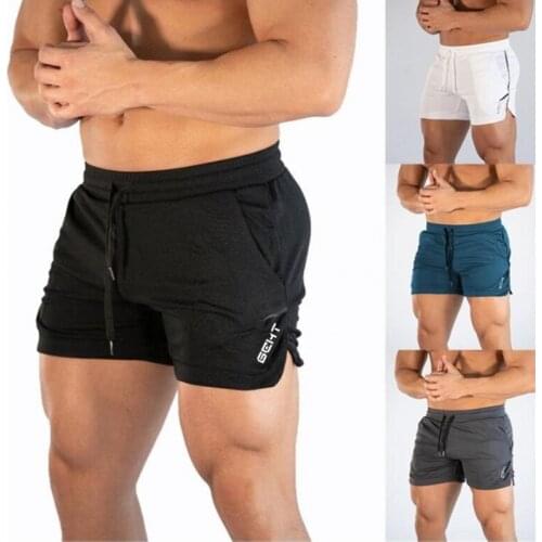 Mens Gym Training Shorts Men Sports Casual Clothing Fitness Workout Running Grid quick-drying compression Shorts Athletics