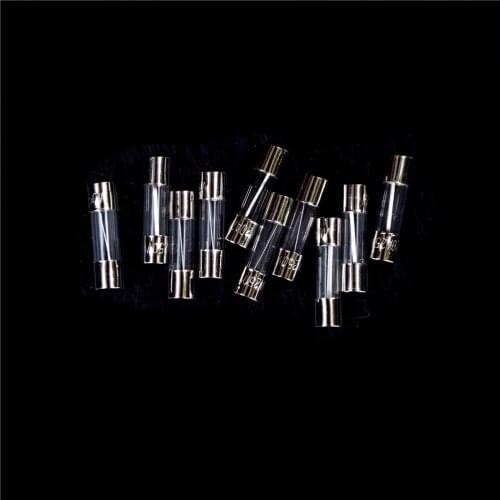 10Pcs/set Fast Quick Blow Glass Tube Fast Acting Fuse 5x20mm 1-20A