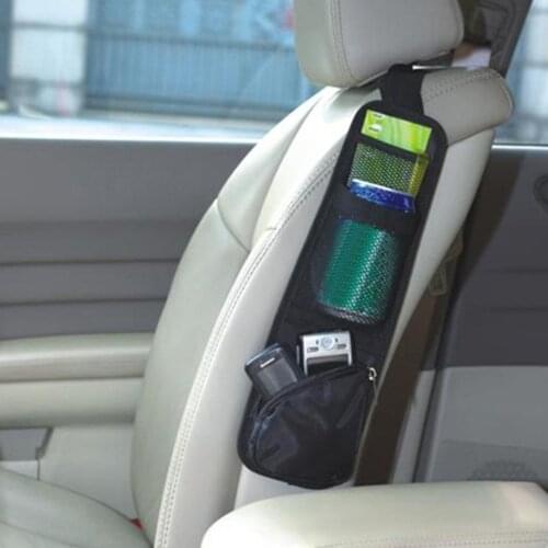 Car Seat Storage Bag Seat Side Hanging Bag Mesh Organizer for Small Items Useful Car Interior Accessories Random Color