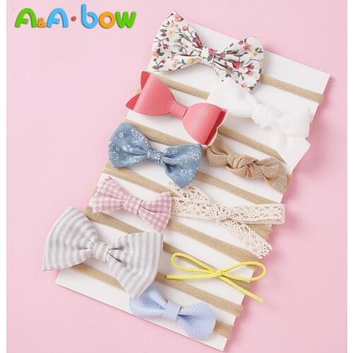 10pcs/set Baby Girl Hair Accessories Kids Baby Headband for Children Bow Hair Band Flower Baby Headbands for Girls Mix Color