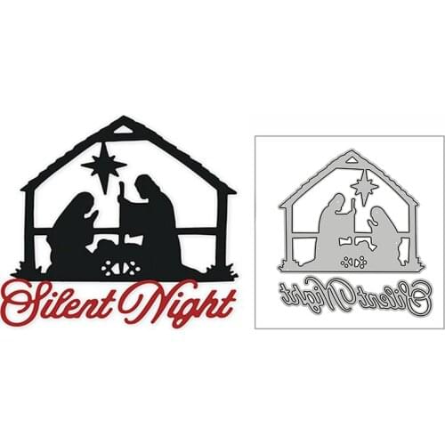 New Silent Night To Be Born Prayer 2020 Metal Cutting Dies for DIY Scrapbooking and Card Making Decor Embossing Craft No Stamps
