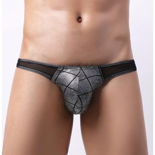 See Through Sexy Mens Briefs Mesh Underpants Pouch Thongs Color Sequins Men Thong Gay Bikini Underwear G String Homme Tangas