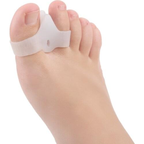 10Pairs New Separateur Orteil Toe Separator Gel Foot Fingers Thumb Valgus Protector Two Hole Bunion Adjuster Hallux Valgus Guard