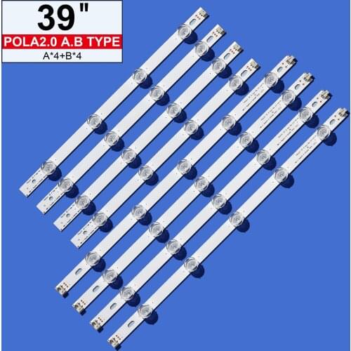 LED Backlight strip 9 Lamp For LG 39" TV 39LN5100 INNOTEK POLA2.0 39 39LN5300 39LA620S POLA 2.0 39LN5400 HC390DUN-VCFP1