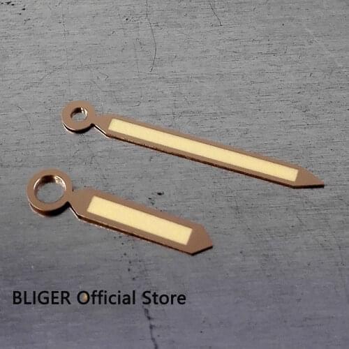 BLIGER Rose Golden Edge Luminous Watch Hand fit for ETA 6497 6498 ST36 Series Hand-Winding Movement H19