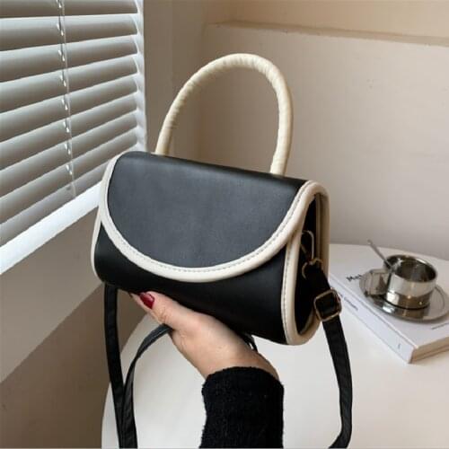 Female Corssbody Bags Fashion Casual Hit Color Square Bags Women New Pu Leather Portable Shoulder Messenger Bag Сумка Женская