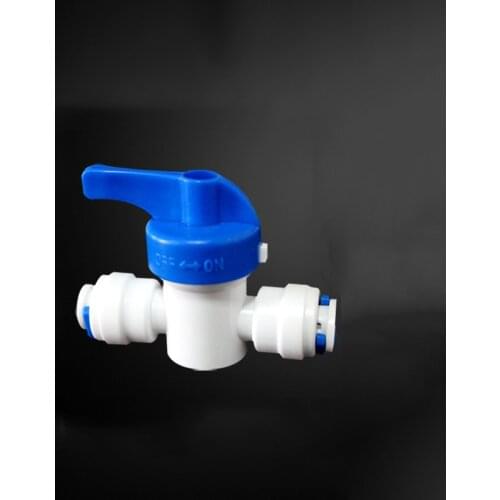 1/4" Tube Quick Fitting Tap Shut Off Ball Valve Connection RO Water Connector Reverse Osmosis Aquarium System Pipe Fittings
