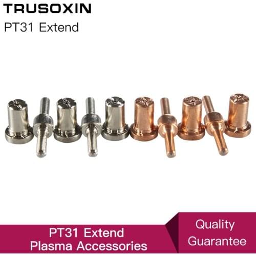 20pcs Extended PT-31 Cutting Torch Hafnium Cooper Wire Consumables for 40A 50A Inverter Air CUT50 Plasma Cutter Welding Machine