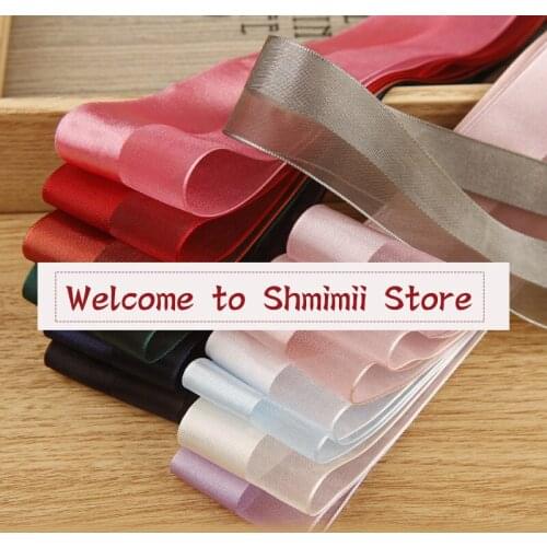 50Yards Snow Gauze Belt Organza Ribbon DIY Craft Handmade Wedding Decoration Hair Bow Gift Box Bouquet Packaging Materials