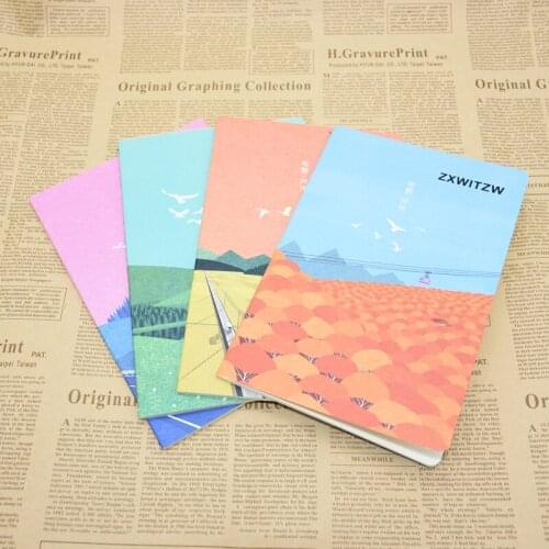 8 pieces of Korean creative A5 soft cover notebook, small fresh student stationery school office supplies
