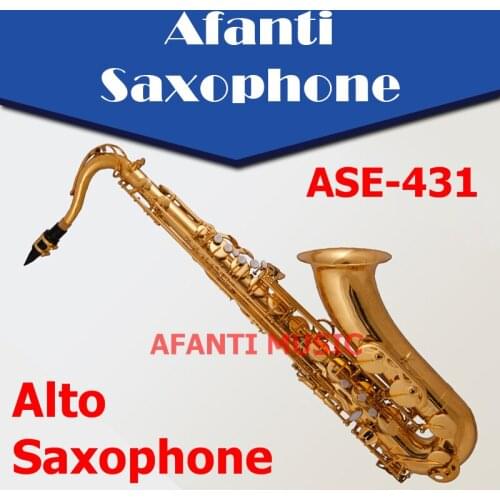 Afanti Music Eb tone / Brass body / Gold finish Alto Saxophone (ASE-431)