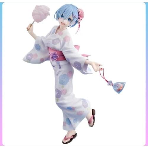Anime Re Life in a different world from zero Anime Figures Rem Bathrobe PVC Model Toys Kawaii Re Zero Action Figure