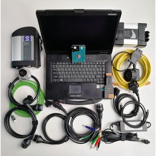 2in1 Auto Diagnostic Tools MB Star C4 SD Compact 4 and Icom Next with V12/2020 Software 1TB HDD Used Toughbook Cf-52 4G