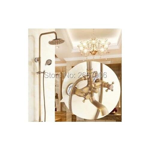 Free shipping Unique Design wall mounted bathtub faucet with shower heads Set Rainfall shower mixer set Copper Shower Set GI237