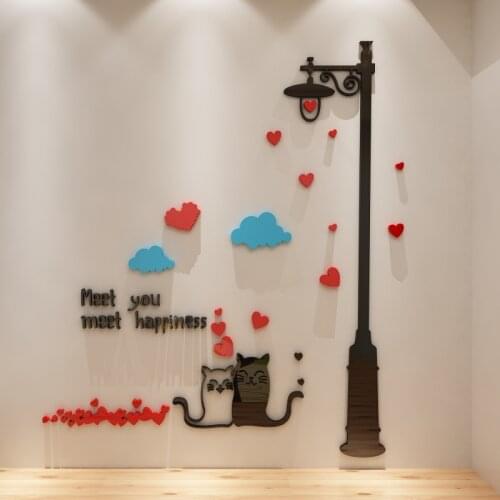 Наклейки кошки на стену Changbvss China At AliExpress