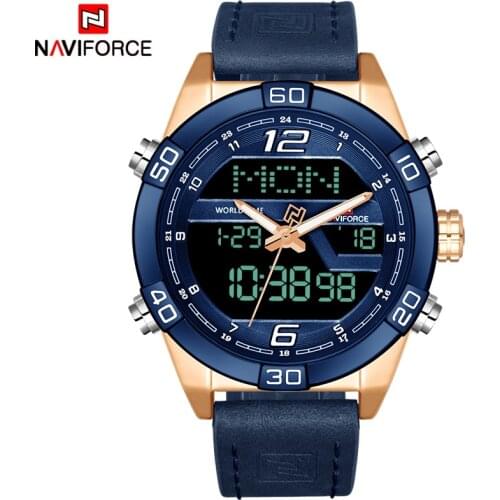 New NAVIFORCE Top Brand Men Military Sport Watches Mens Waterproof Quartz Wrist Watch Male Leather Date Clock Relogio Masculino