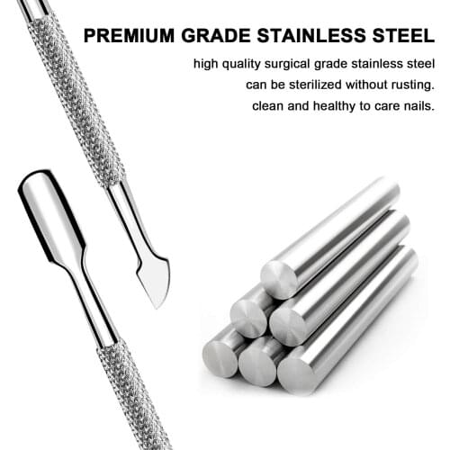 MaryCarrie Cuticle Pusher Cutter Professional Grade Stainless Steel Remover Durable Manicure Pedicure Tool Fingernail Toenail