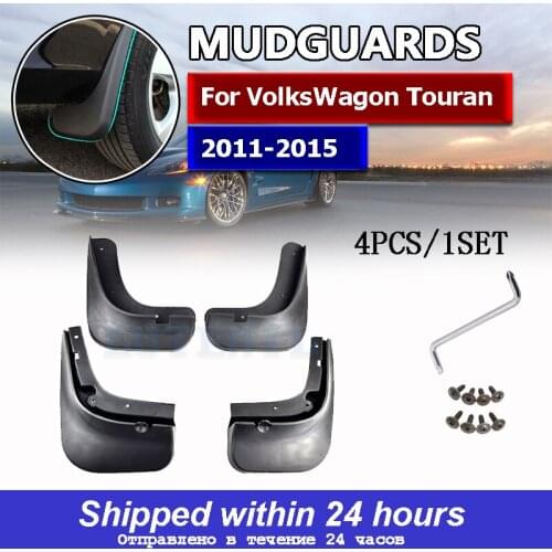 Set Car Mud Flaps For VW Touran 2011 - 2015 Mudflaps Splash Guards Mud Flap Mudguards Fender Front Rear Styling 2012 2013 2014