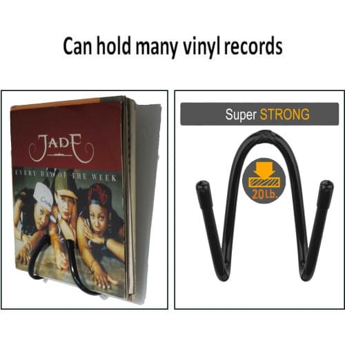 Wall Mounted Vinyl Record Rack 7" 10"12"LP Singles Stand Holds Many Albums LPs