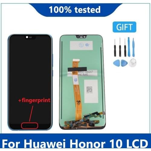 Original Display For Huawei Honor 10 LCD Touch Screen COL-L29 For Huawei Honor 10 LCD Screen With FingerPrint LCD With Frame