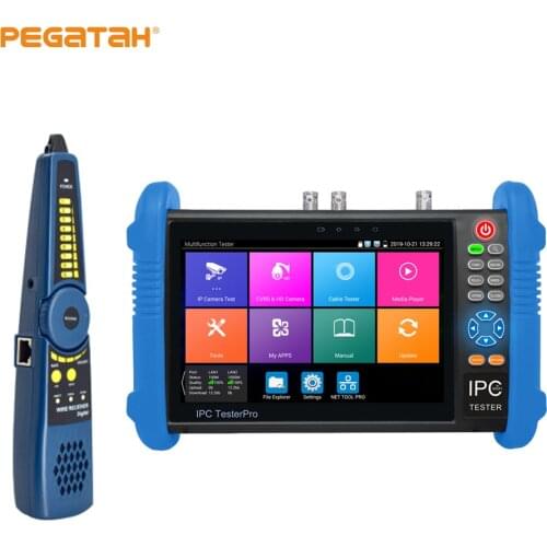 IP camera tester 7 inch CCTV Kamery video tester H.265 8MP TVI CVI ahd Monitor with RJ45 HDMI output POE security camera tester